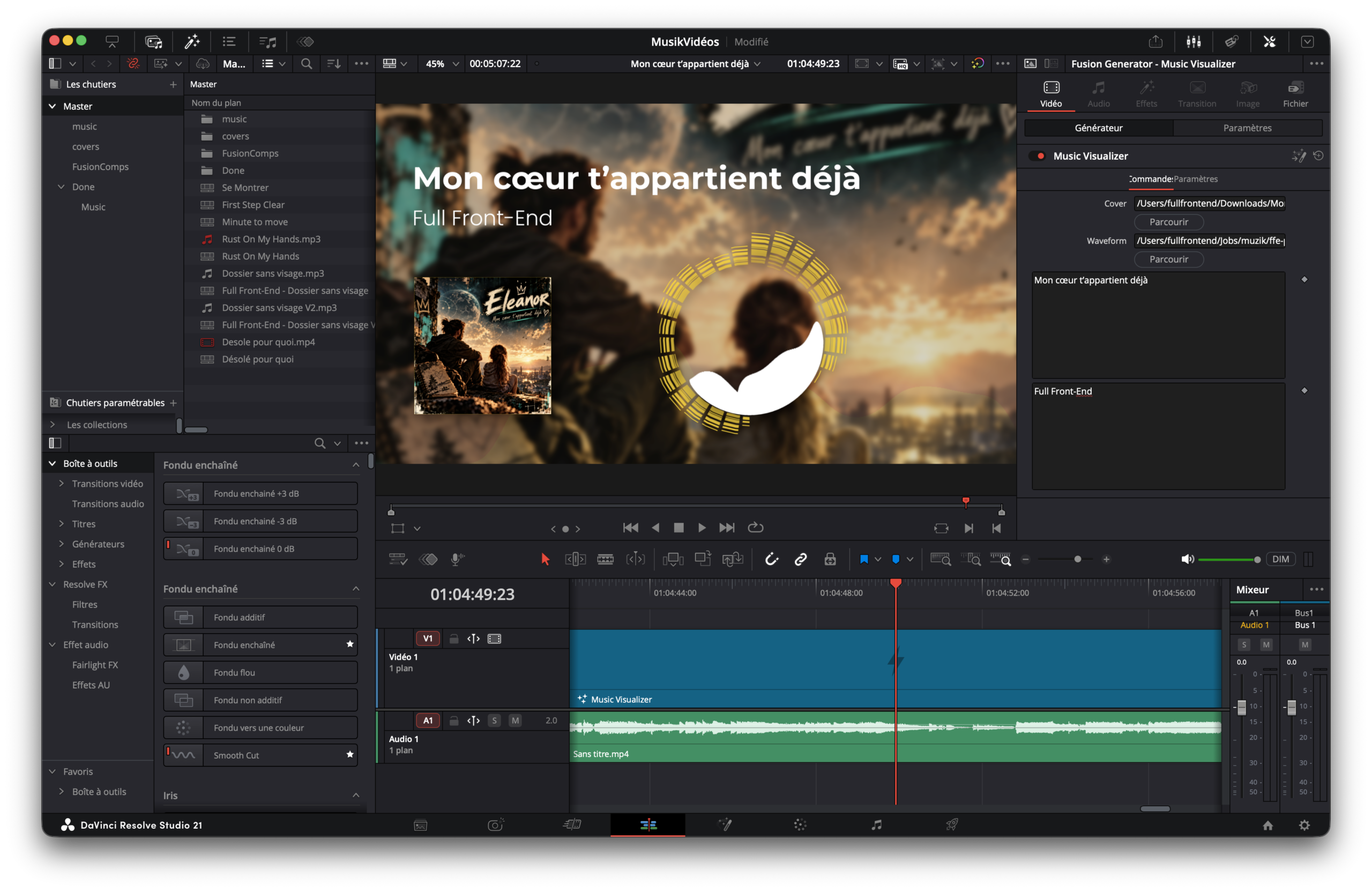Montage dans DaVinci Resolve